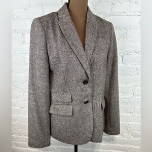 Banana Republic Tweed Wool Heather Schoolboy Blazer Women’s Size 12